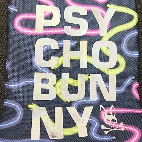 サイコバニーゴルフ　カートラウンドバッグ　ロゴ　総柄　新品 サイコバニー Psycho Bunny ゴルフ カートバッグ ラウンドバッグ
