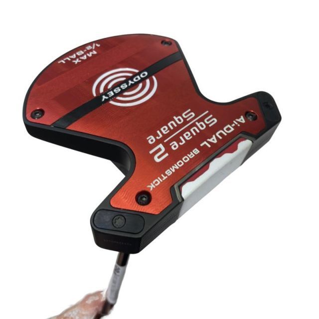 【中古】 オデッセイ Ai-DUAL SQUARE 2 SQUARE MAX 1/2-BALL BROOMSTICK 45インチ パター PT STROKE LAB 180 スチール (フレックスその他) メンズ 男性用 右利き 右用 Cランク ゴルフクラブ