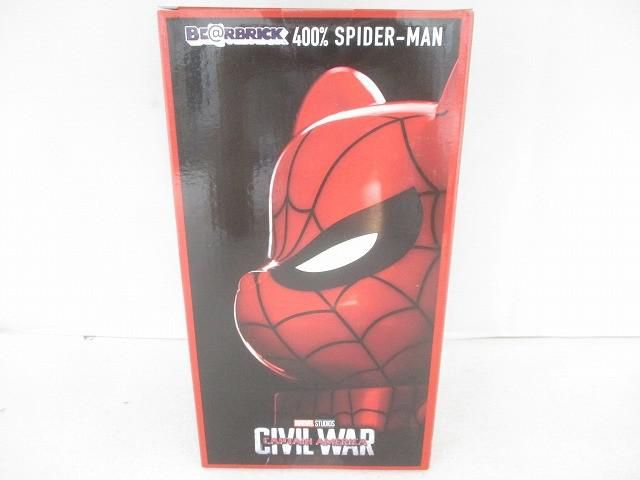 未開封 ホビー Happyくじ MARVEL STUDIOS CIVIL WAR CAPTAIN AMERICA L@st賞 BE@RBRICK 400% SPIDER-MAN