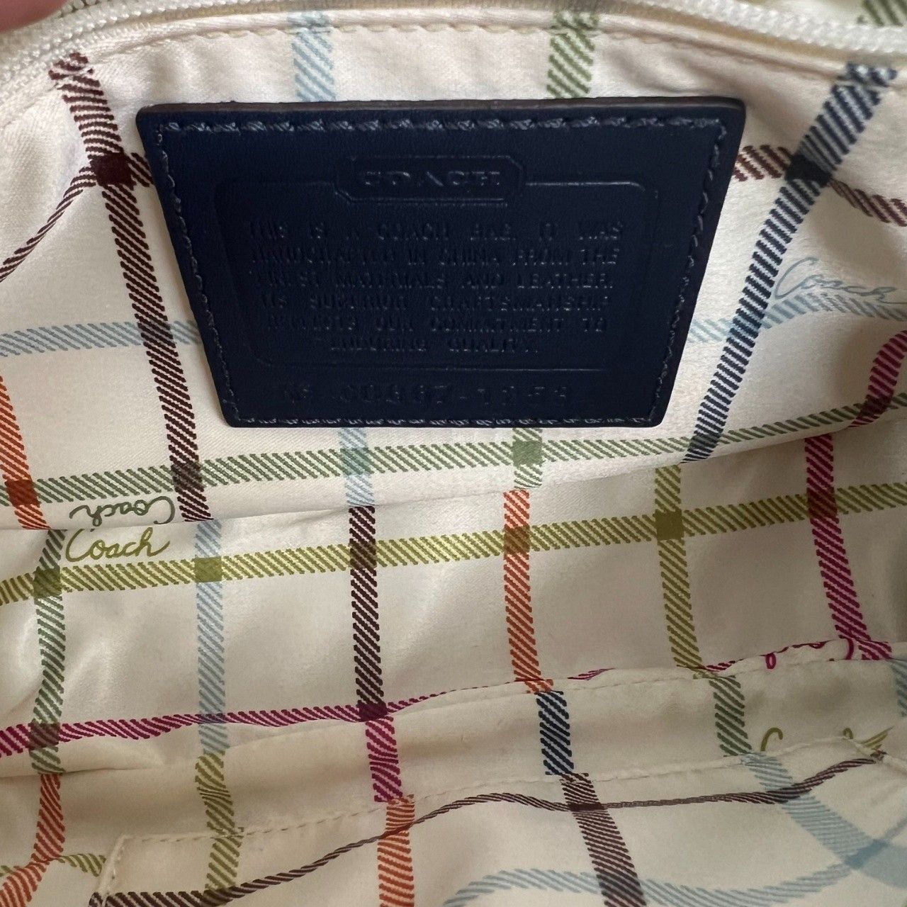 COACH コーチ ショルダーバッグ 斜め掛け デニム エナメル