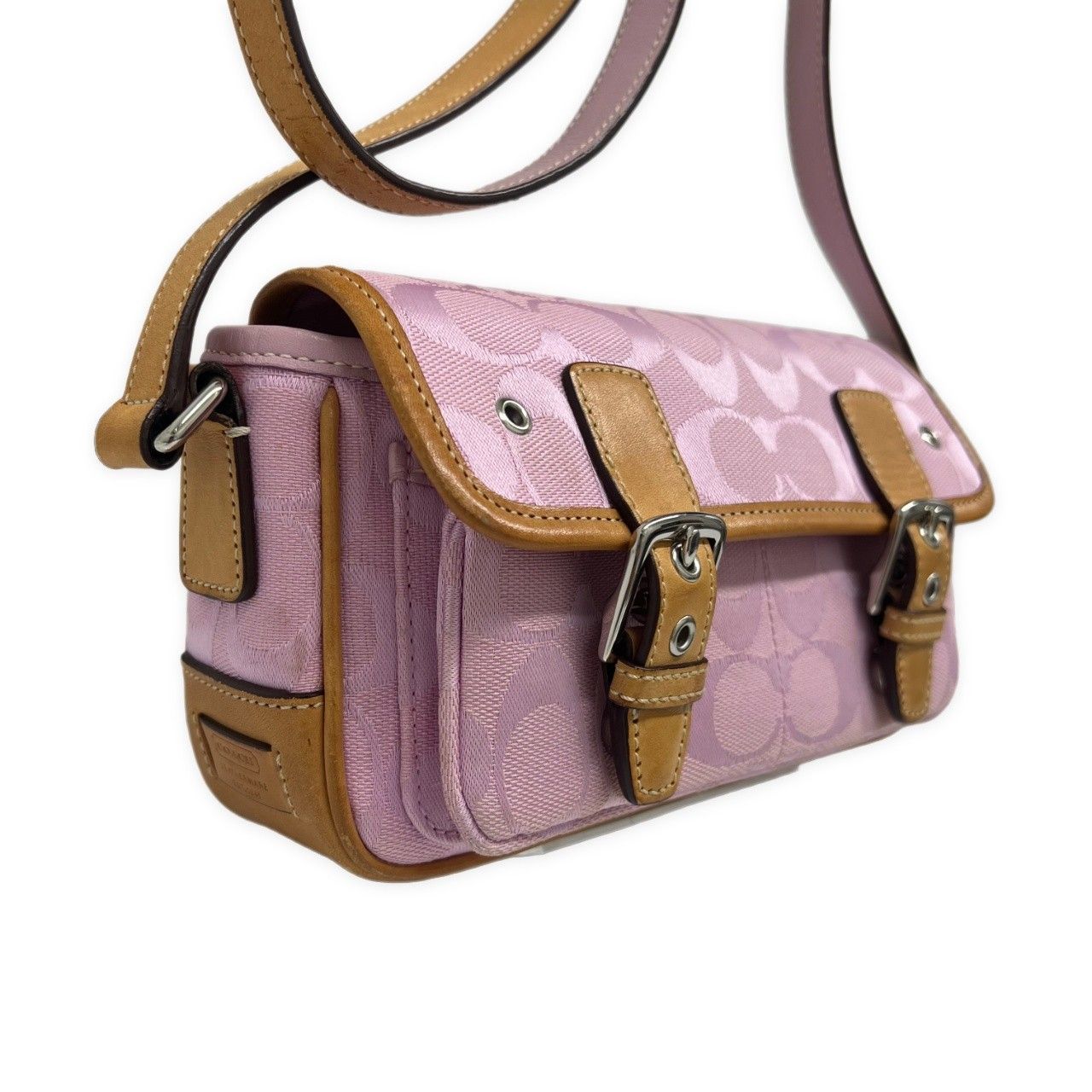 COACH コーチ ショルダーバッグ 斜め掛け シグネチャー ピンク 6844 