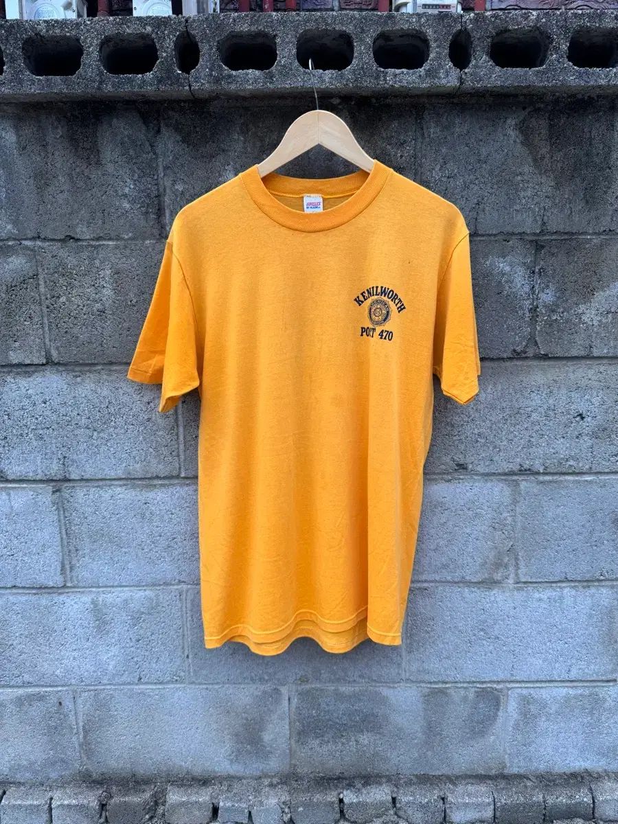 80s ジャージ ラッセル ヴィンテージ 野球 プリンティング シングルステッチ 半袖 Tシャツ L