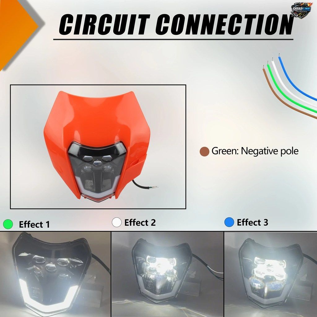 KTM EXC SXF MX ダートバイク 2012-2016用モトクロスヘッドランプヘッドライトチューニングモーターサイクルヘッドライトフェアリングパー