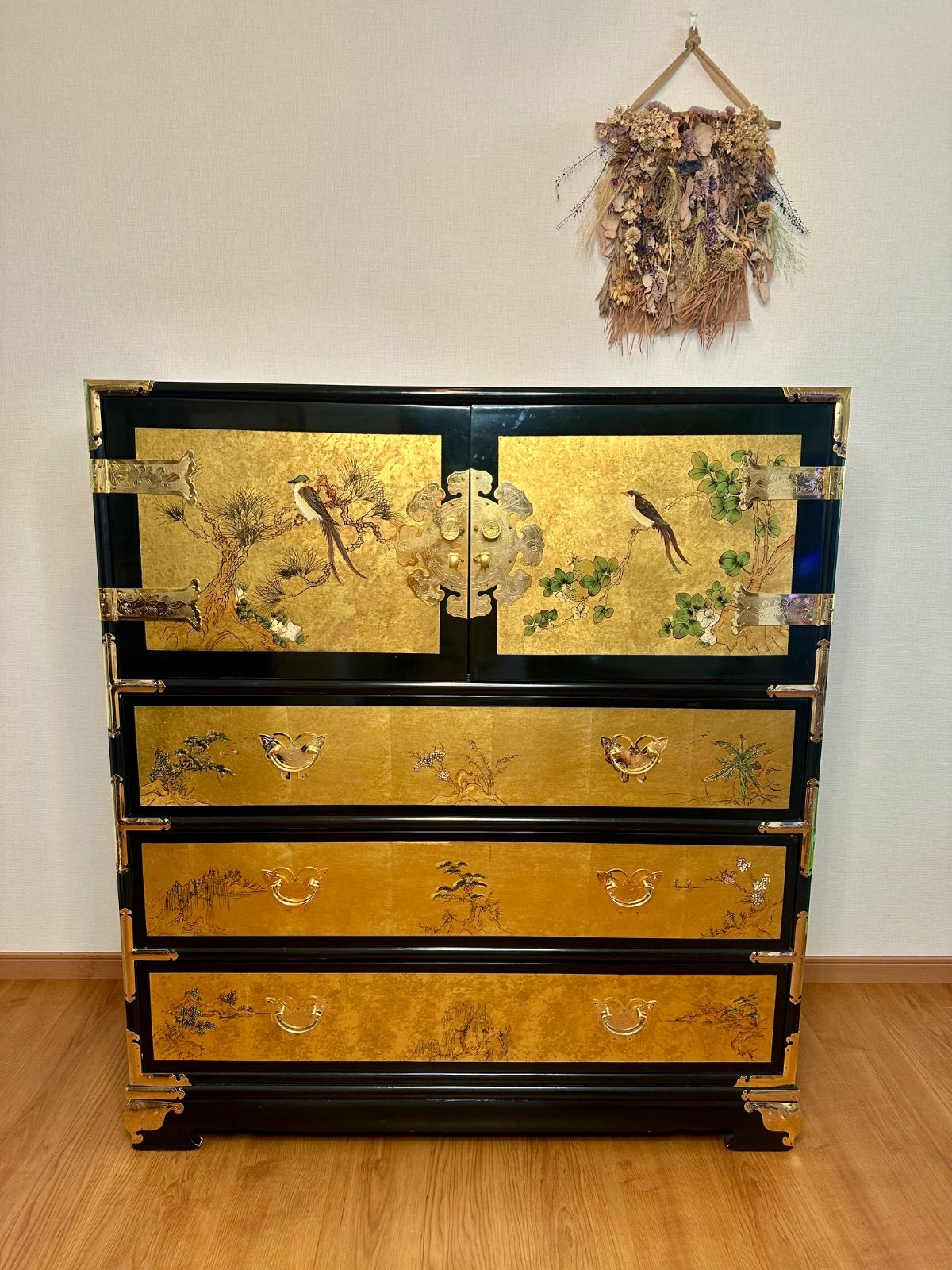 加賀友禅 箪笥 金箔装飾 着物収納 加賀友禅 箪笥 金箔装飾 着物収納 - メルカリ