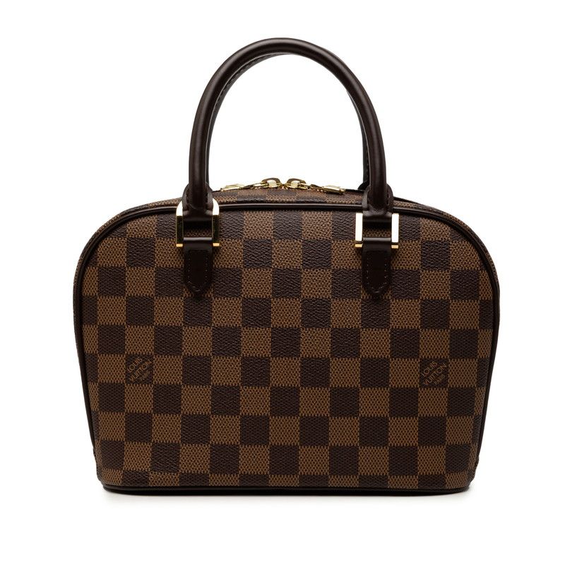 ルイ ヴィトン ダミエ サリア ミニ ハンドバッグ N51286 ブラウン PVC レザー レディース LOUIS VUITTON【244-80287】