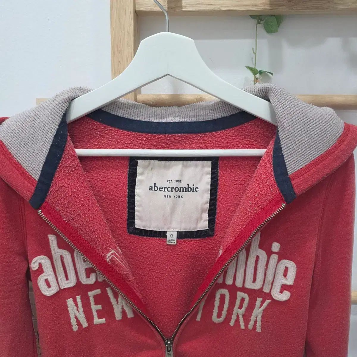 フリップ XL/スリムフィット タイトフィット Abercrombie ツーウェイ フードジップアップ