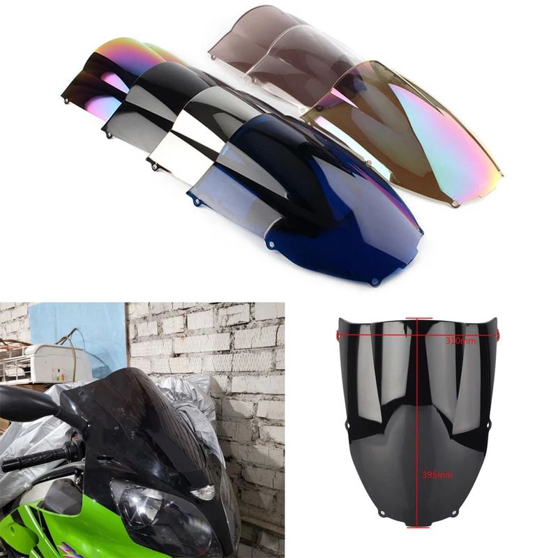 ガラス カワサキ ZX-6R 2000-2002 用 ダブルバブルフロントガラス