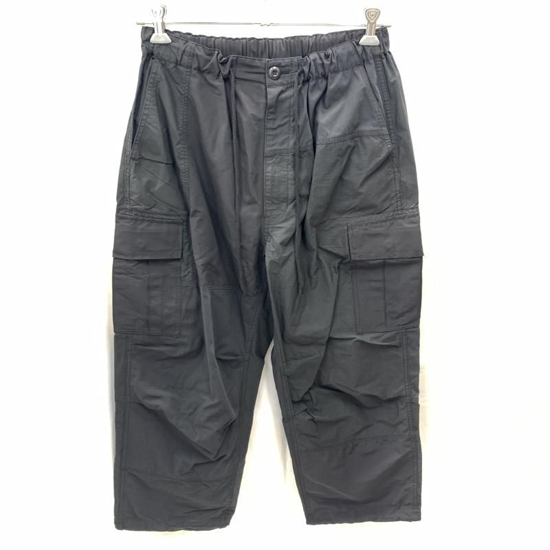 【中古】COMME des GARCONS HOMME 綿ナイロンクロス×多素MIXカーゴパンツ サイズS ブラック HN-P010 コムデギャルソンオム[92]
