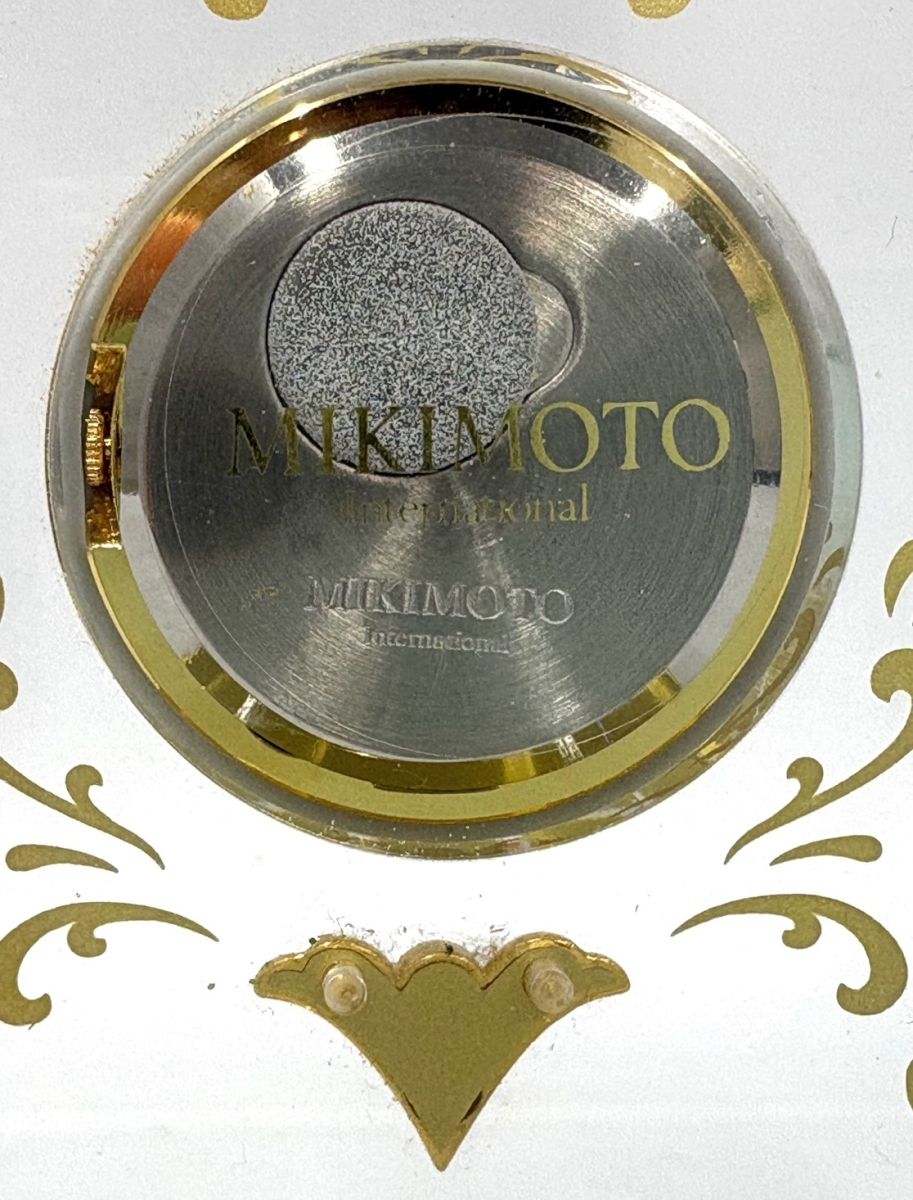 MIKIMOTO ミキモト】アーチ型置時計 アクリル・パール 本体のみ 時計