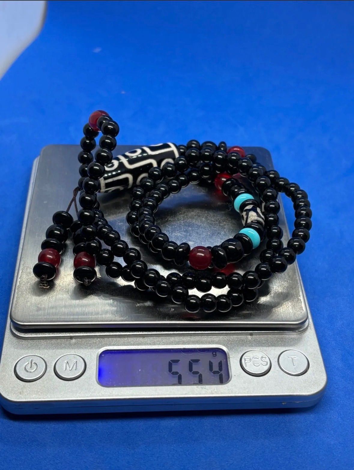 天然玛瑙 至纯九眼天珠39mm黑曜石链红玛瑙三眼天珠配饰68mm5212-2/4