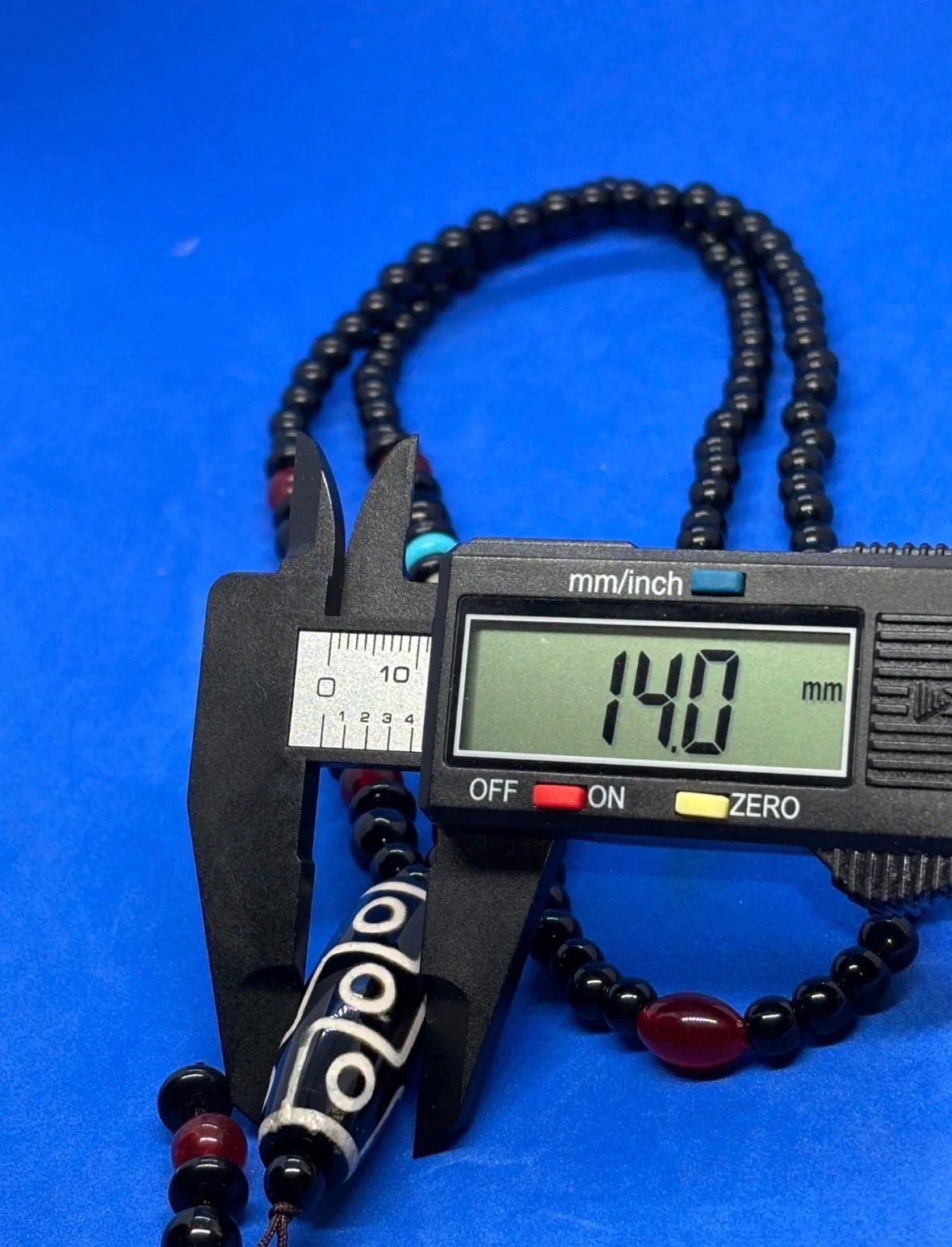 天然玛瑙 至纯九眼天珠39mm黑曜石链红玛瑙三眼天珠配饰68mm5212-2/4