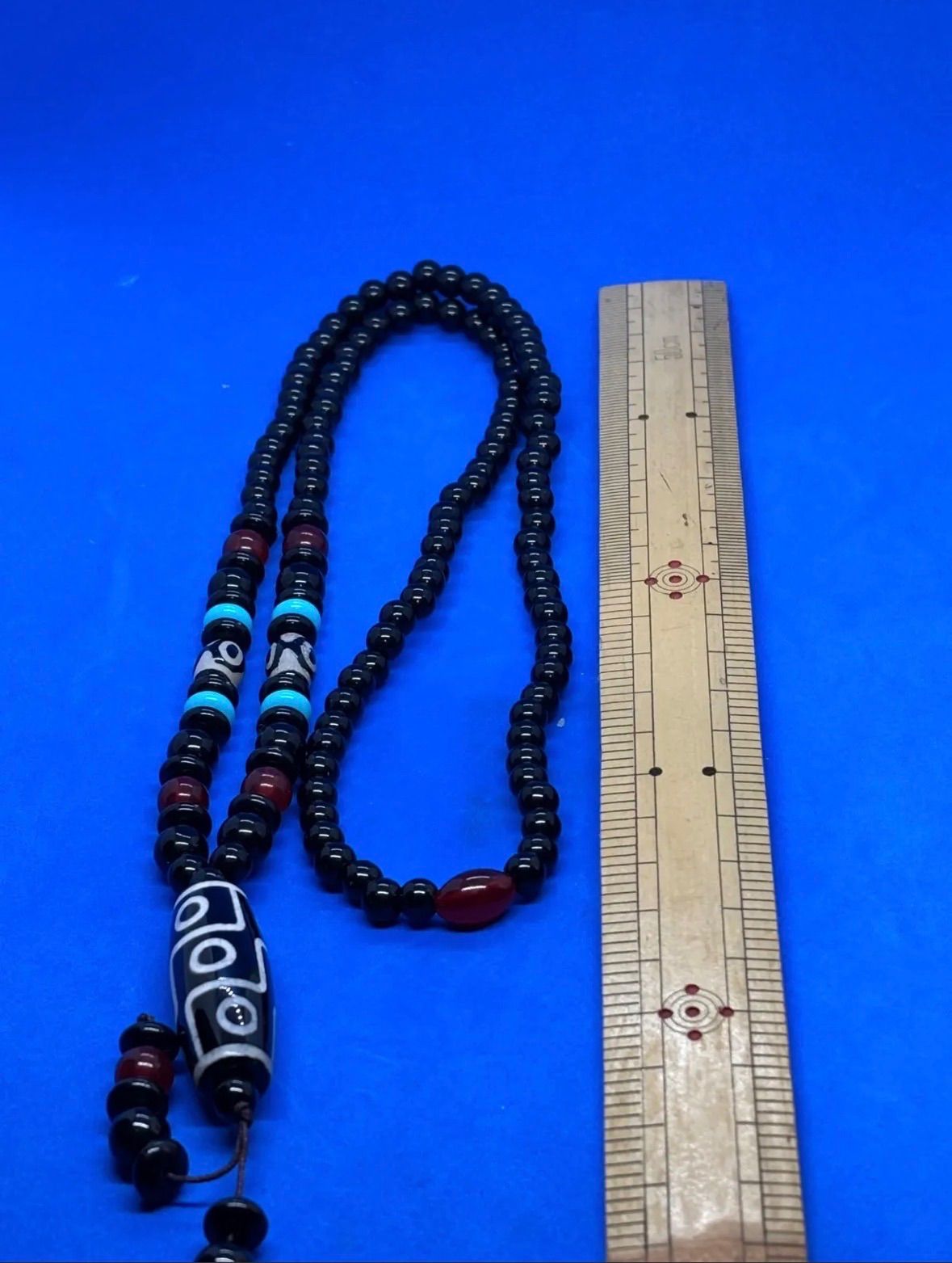 天然玛瑙 至纯九眼天珠39mm黑曜石链红玛瑙三眼天珠配饰68mm5212-2/4