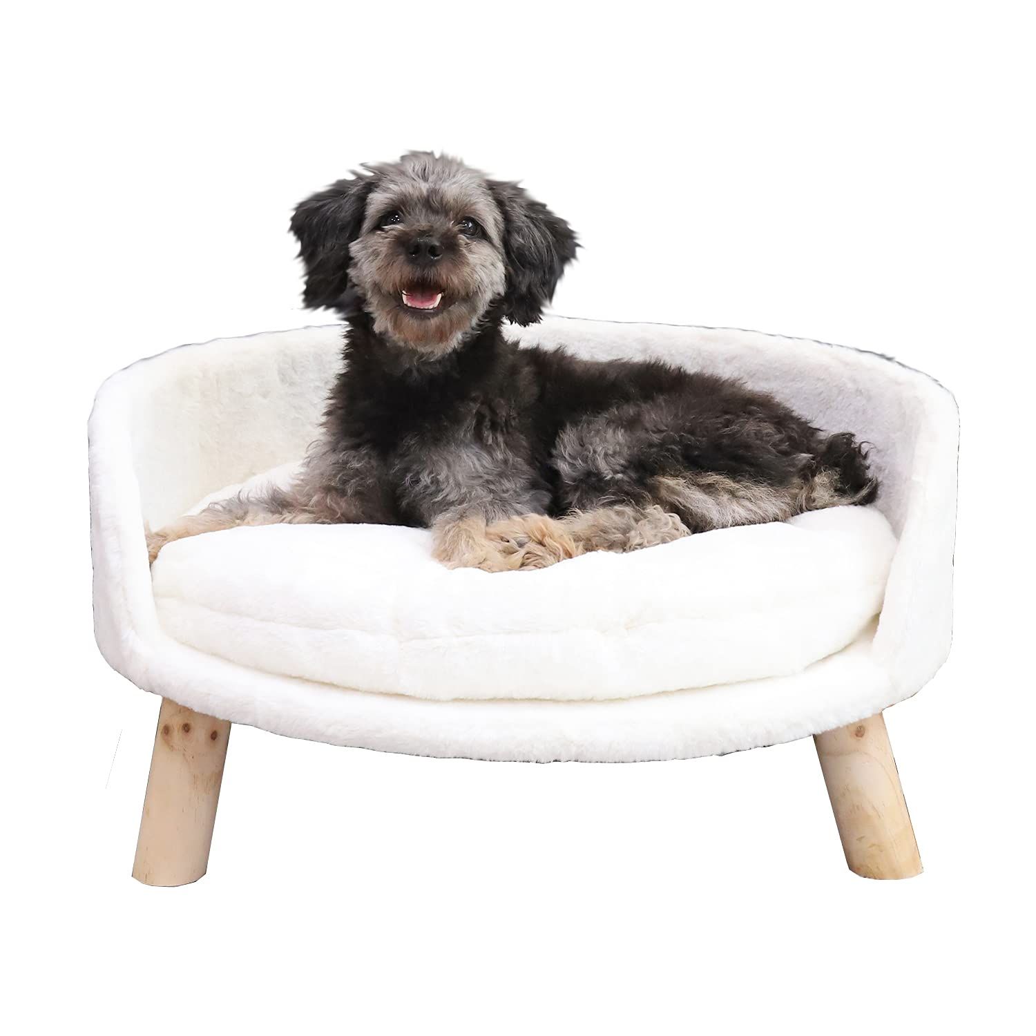 BingoPaw 小型犬 ソファーベッド 洗える 10kg かわいい おしゃれ 椅子型 ペットベッド 柴犬 耐噛み おもしろ ペットソファー 足付き 猫/うさぎ ふわふわ もこもこ 冬/夏 通年 安定性