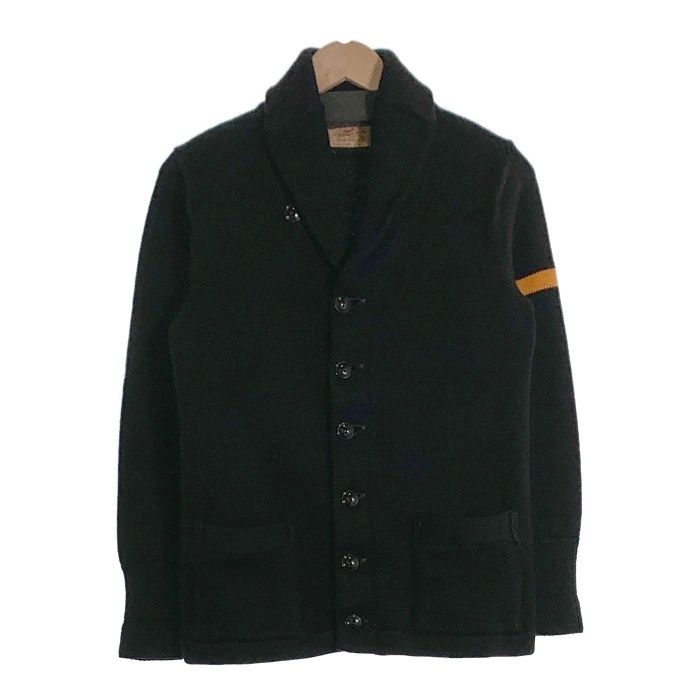 30's JACK FROST WOOLEN WEAR ジャックフロスト ウォーレンウエア ショールカラー カーディガン ウール ブラック Size S相当