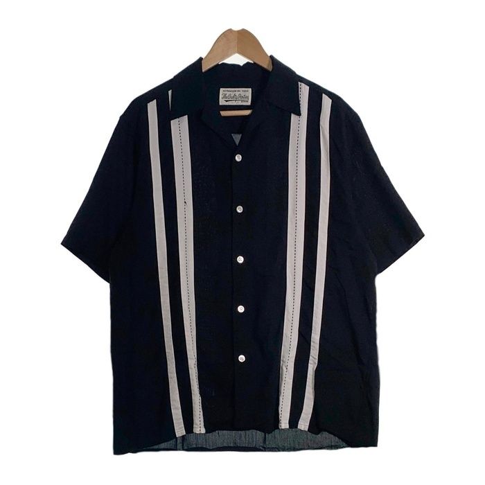 WACKO MARIA ワコマリア 23SS TWO-TONE 50's SHIRT ツートーン 50's 半袖 シャツ ブラック ホワイト Size M WACKO MARIA ワコマリア 23SS TWO-TONE 50's SHIRT ツートーン 50's