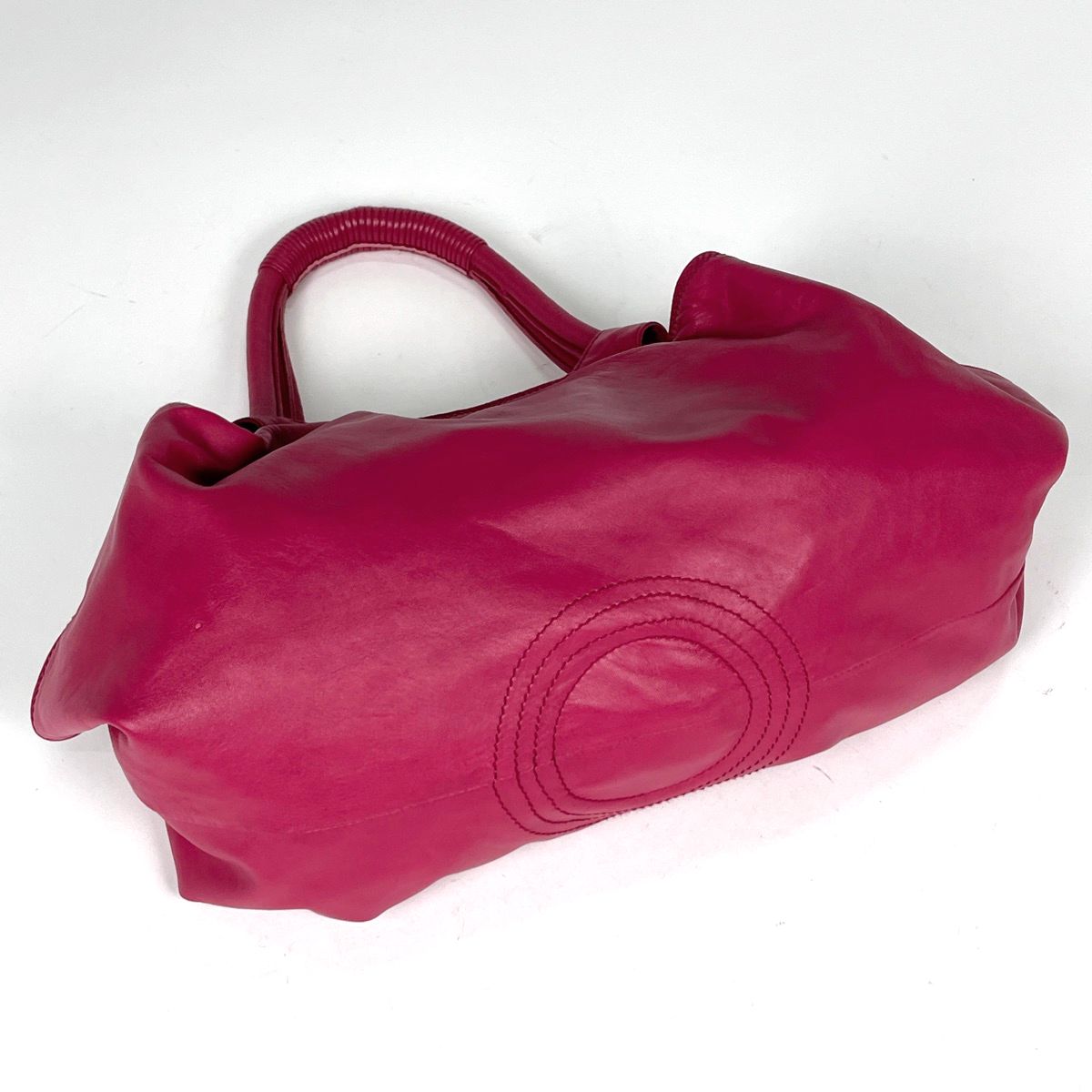 LOEWE ロエベ ハンドバッグ ピンク レザー アナグラム　ナッパアイレ ロエベ LOEWE ナッパアイレ ハンドバッグ アナグラム レザー ピンク