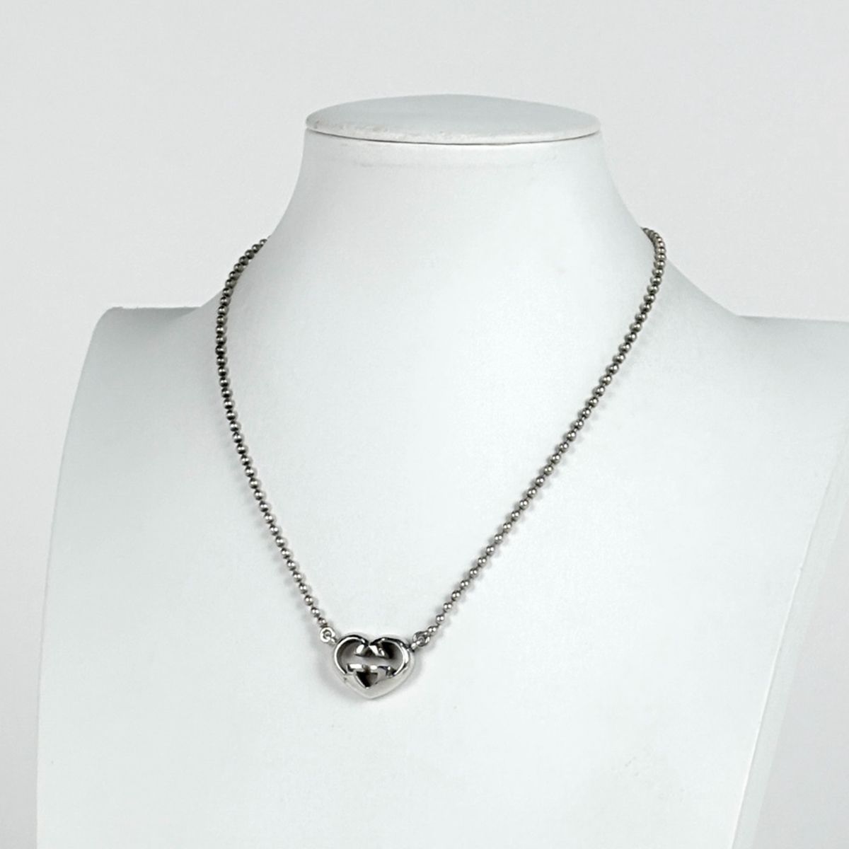 グッチ GUCCI ネックレス インターロッキングG ハート シルバー925