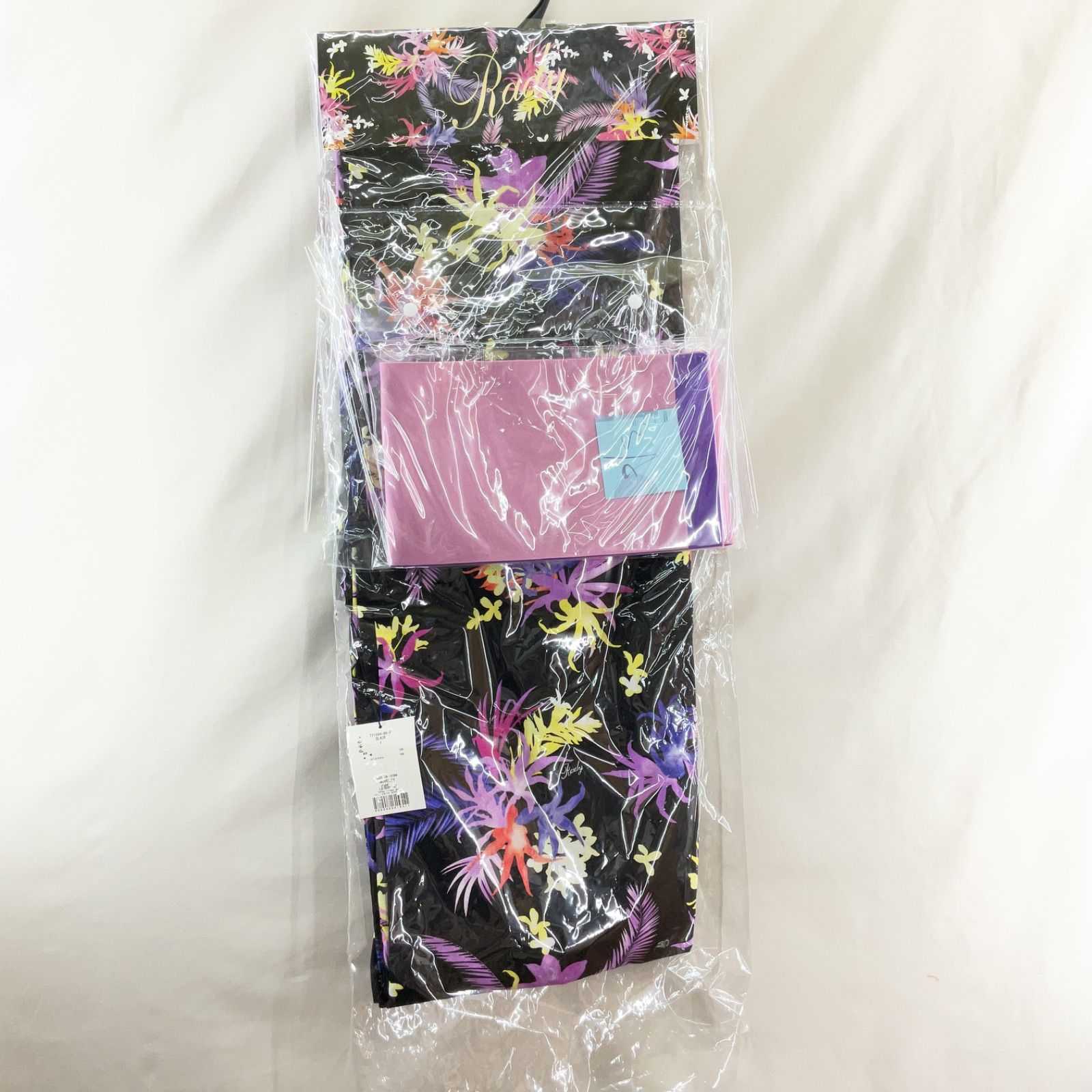Rady 浴衣 帯セット レディ ブラック 花柄 Fサイズ 【K0322-005】 245