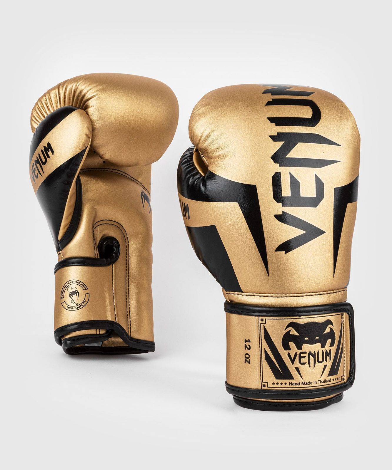 【取寄品】Venum Elite ボクシンググローブ ゴールド × ブラック Boxing Gloves ヴェヌム エリート Gold / Black
