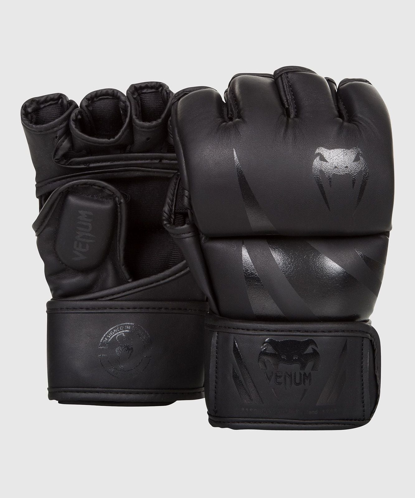 【取寄品】Venum Challenger MMAグローブ マットブラック MMA Gloves ヴェヌム チャレンジャー Matte / Black オープンフィンガーグローブ