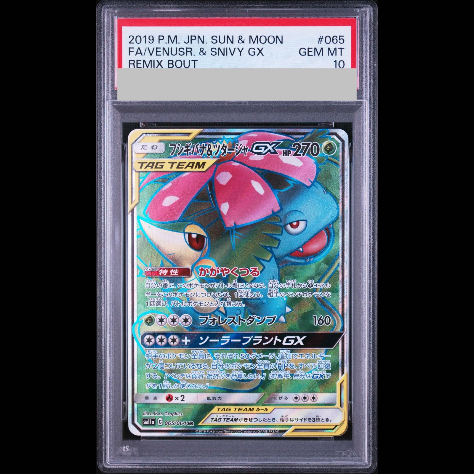 フシギバナ＆ツタージャGX SR リミックスバウト 066/064 psa9 PSA10】 フシギバナ&ツタージャGX (SR) {065/064} [SM11a/リミックス