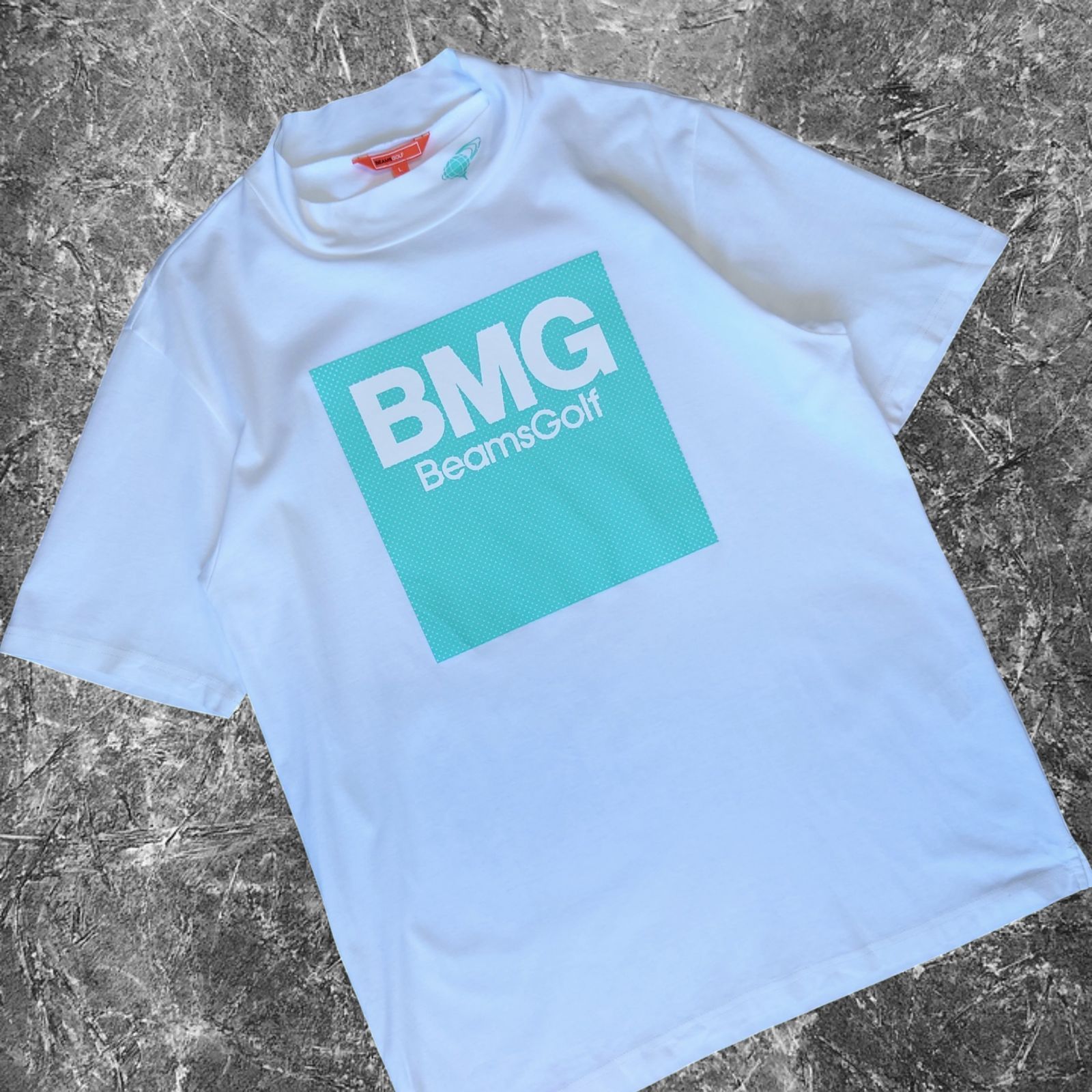 極美品 BEAMS GOLF BMG モックシャツ モックネック 半袖 ショート