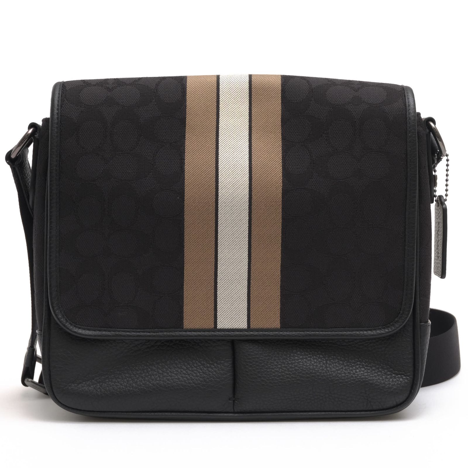 コーチ／COACH バッグ ショルダーバッグ 鞄 レザー 革 ナイロン C6583 Thompson Small Map Bag In Signature Jacquard With Stripe トンプソン スモール マップ バッグ シグネチャー ジャカ 23,798円