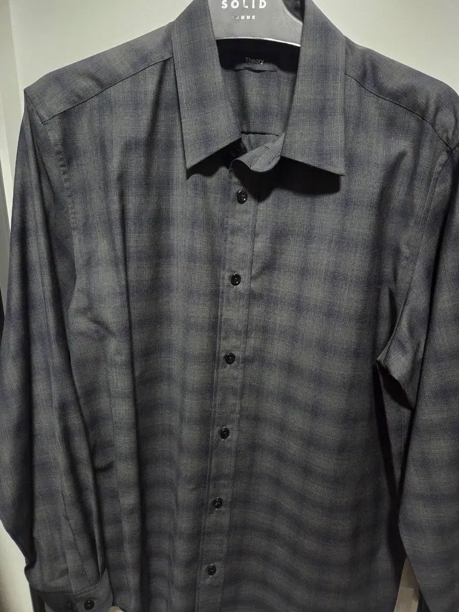 Theory シルク ムード チェック シャツ ラージ 新品
