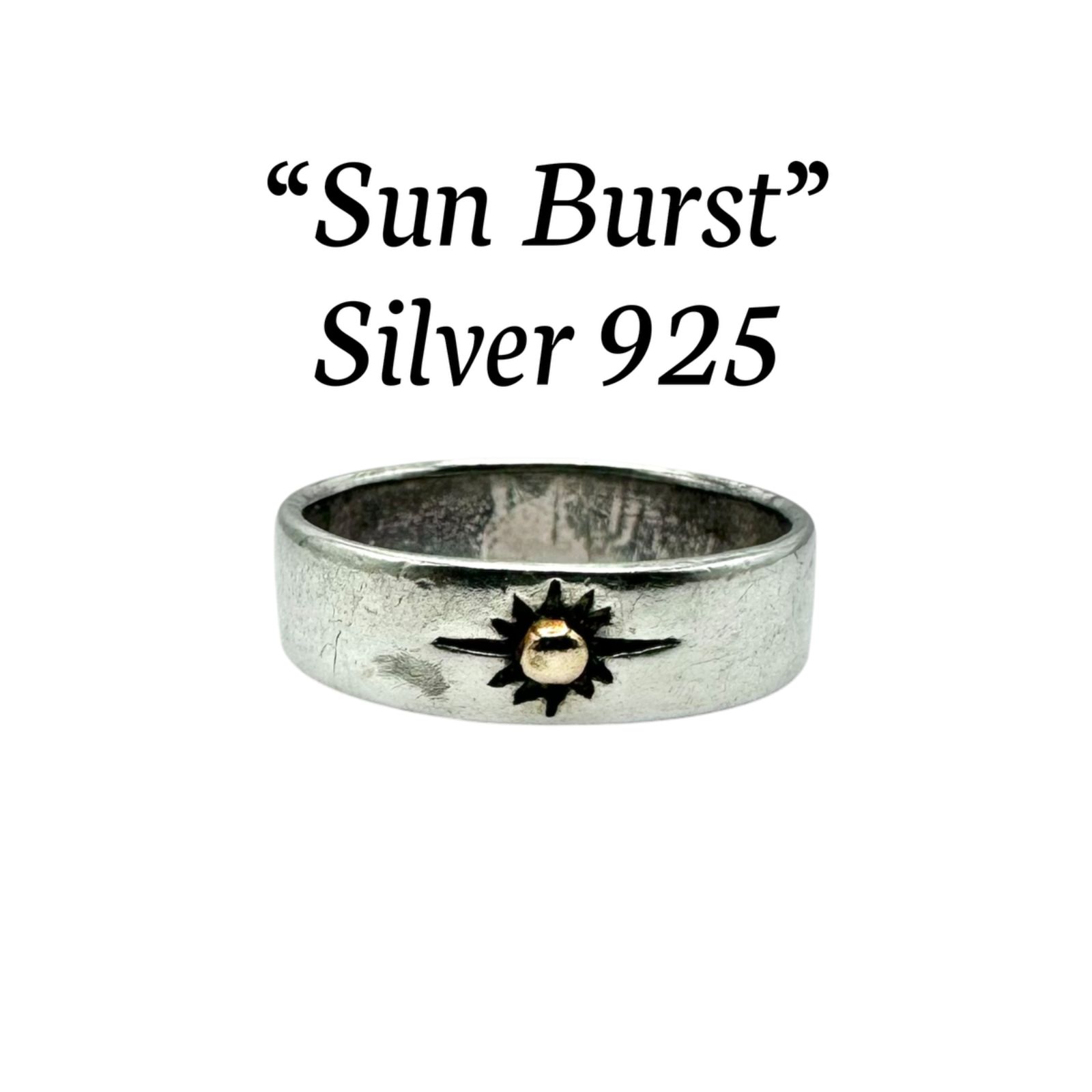 小さな太陽】 サンバースト Silver 925 刻印 Design Ring シルバー