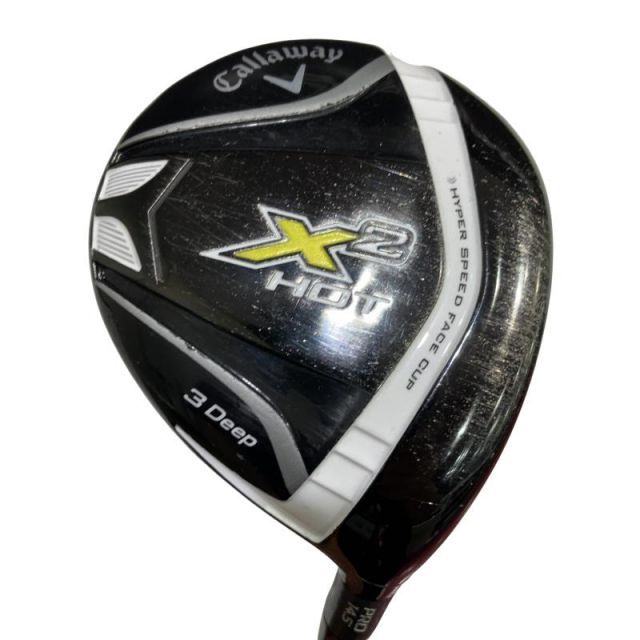 【中古】 キャロウェイ X2 HOT PRO Deep 3W フェアウェイウッド FW X2 HOT(フェアウェイ) (フレックスS) メンズ 男性用 右利き 右用 Cランク ゴルフクラブ