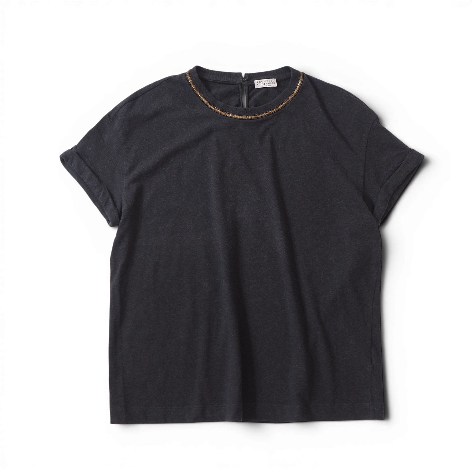 クリ様　Lサイズ　ブルネロクチネリ　カットソー　トップス　クルーネック 美品 ブルネロクチネリ BRUNELLO CUCINELLI 装飾 クルーネック