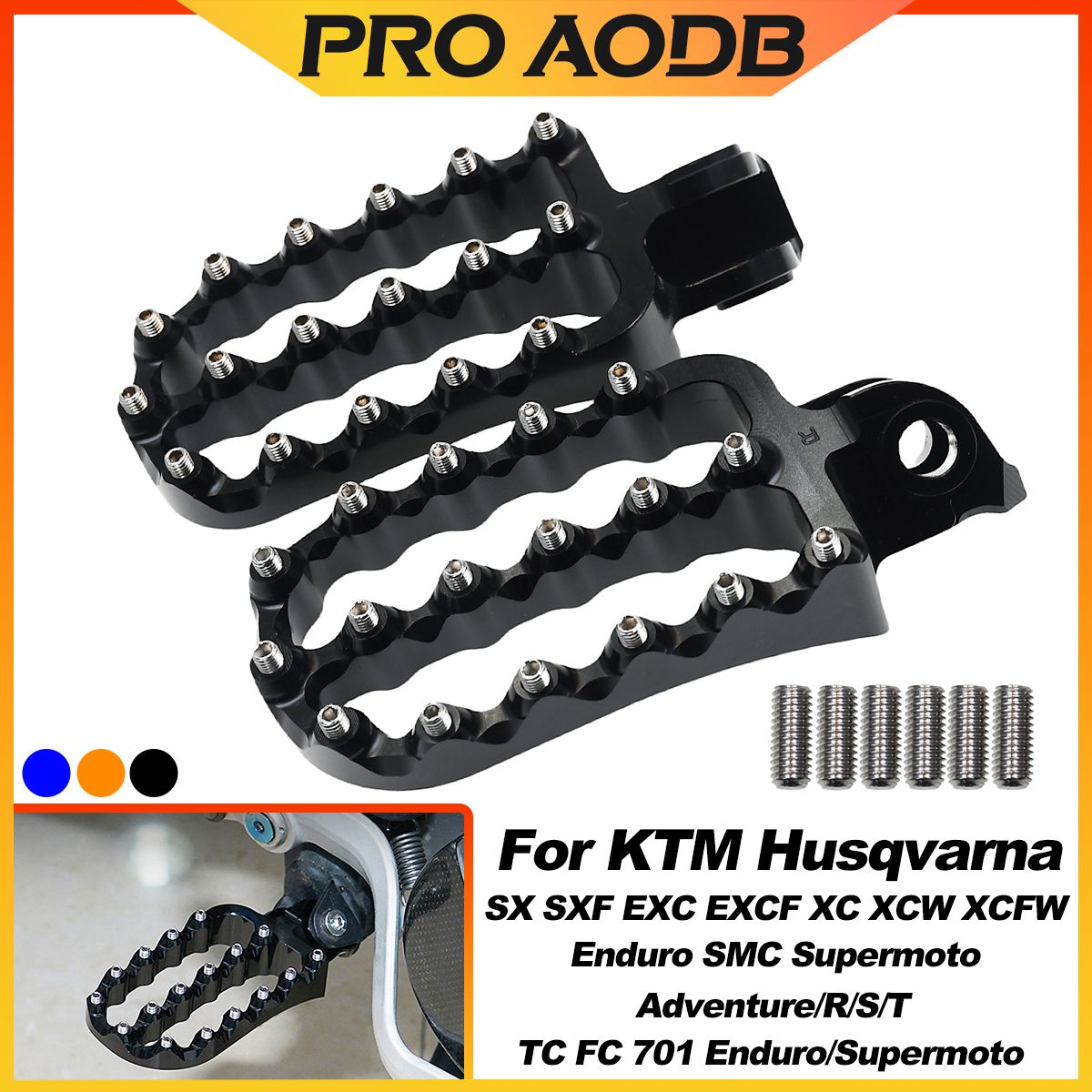 KTM SX SXF EXC EXCF XC XCF XCW 用 CNC フットレスト ペグ