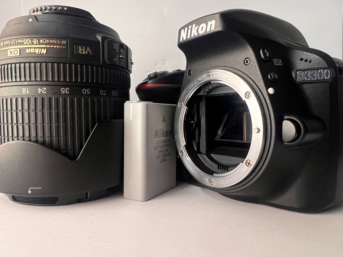 ★極上美品★ 《ショット数6903回》Nikon ニコン D3300 ボディ AF-S 18-105mm F3.5-5.6 G ED DX レンズセット ★動作確認済み #0550 #16 19,500円
