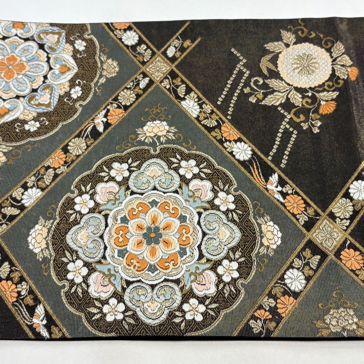 美品】 袋帯 秀品 華文 鳥 金糸 唐織 黒 六通 正絹 【中古】 - メルカリ