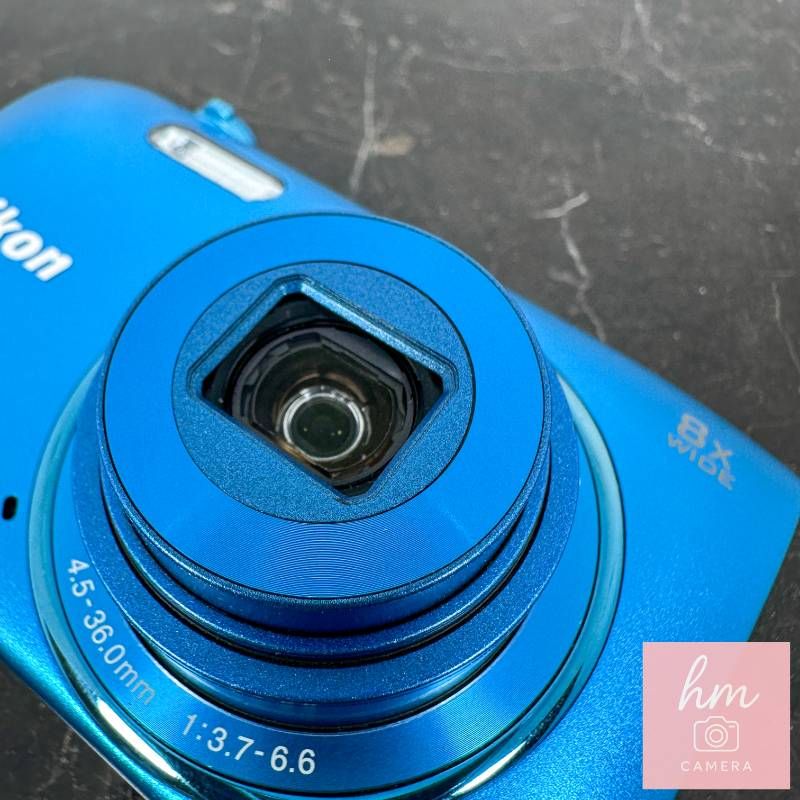 【撮影は出来ました】Nikon COOLPIX S3600 ブルー 本体 Nikon COOLPIX S3600 コバルトブルー 2005万画素 光学8倍ズーム 広角