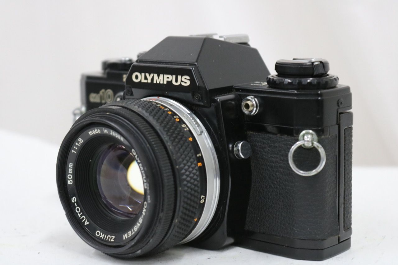[Return Guarantee] Olympus Olympus OM10 OM-SYSTEM ZUIKO AUTO-S 50mm F1.8 Body Lens Set e15176