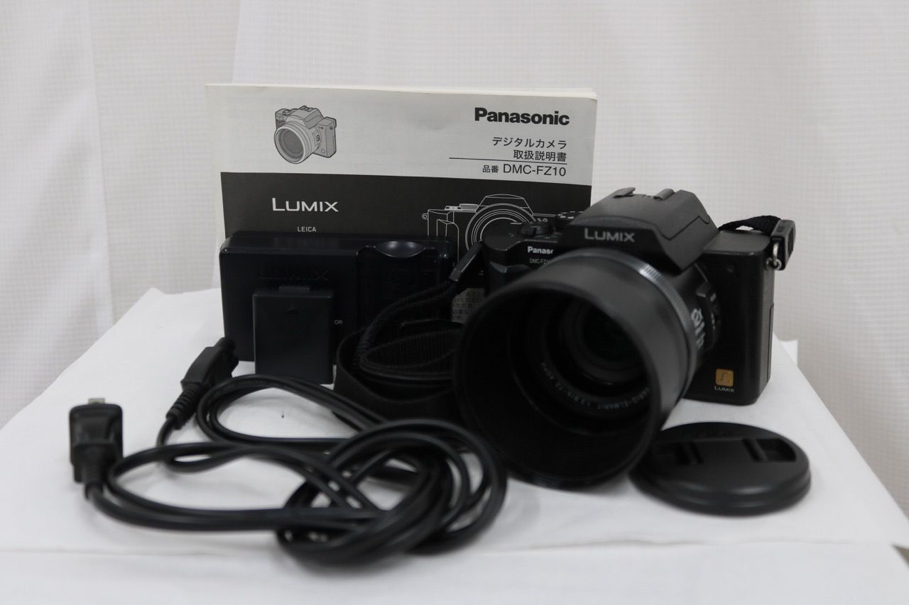 【返品保証】 パナソニック Panasonic LUMIX DMC-FZ10 ブラック 付属品多数 コンパクトデジタルカメラ e15287