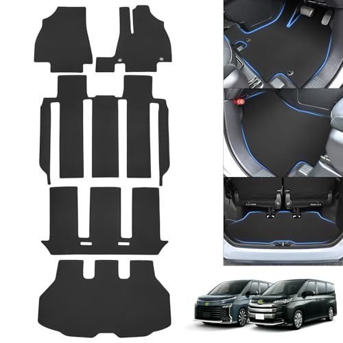 N◆Mixsuper 新型 ヴォクシー フロアマット ノア 90系 ラゲッジマット 防水 2D カーマット VOXY90 NOAH90 カスタムパーツ ガソリン車専用 PVC 滑り止め 巻け収納 耐摩擦 耐汚れ 車種専用 装着簡単 純正交換 5点セット