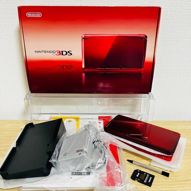 ニンテンドー3DS フレアレッド 本体 箱付き ニンテンドー3DS/3DS