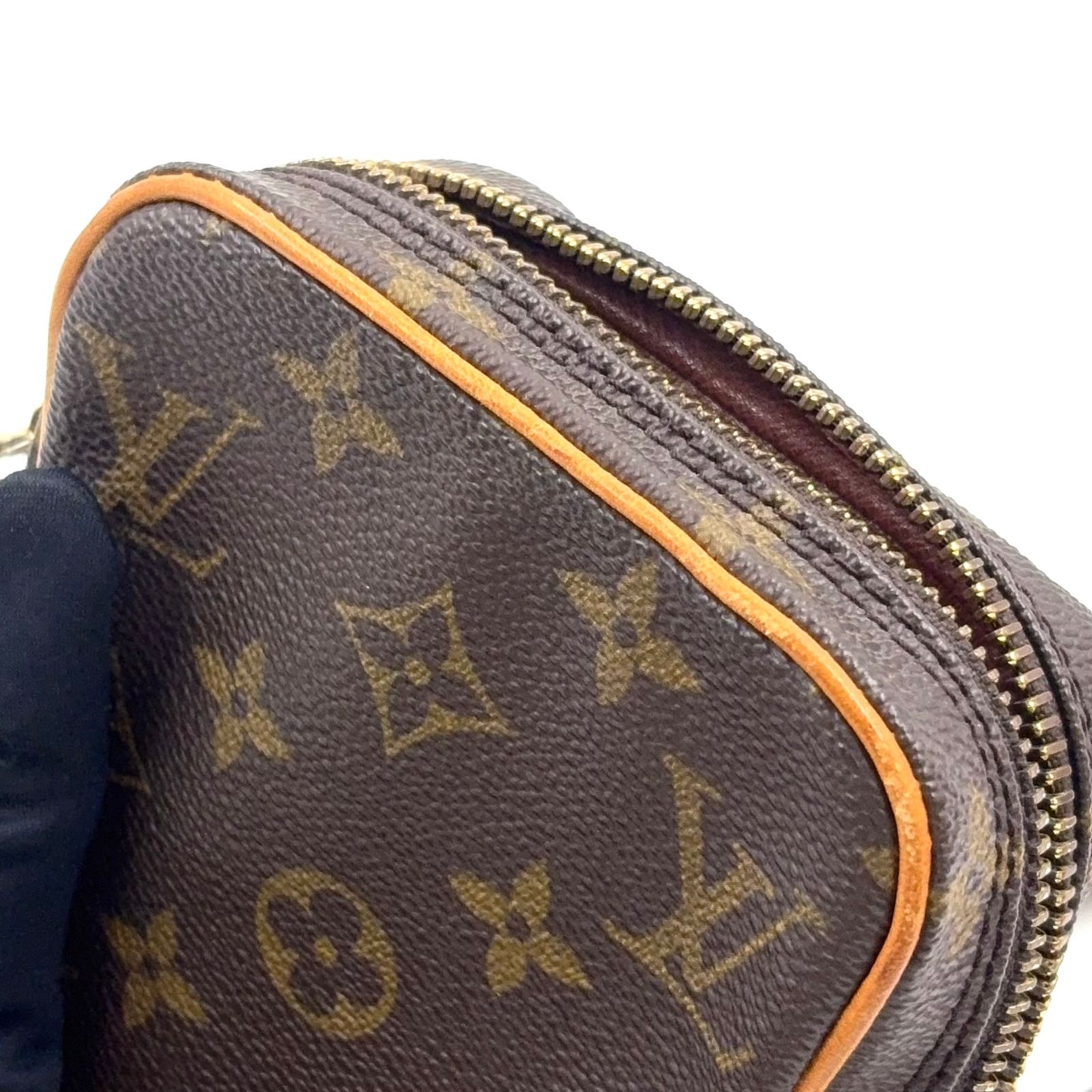 【新着】LOUIS VUITTON ミニダヌーブ モノグラム モノグラム レザー、PVC ブラウン、ライトブラウン ショルダーバッグ ゴールド M45268