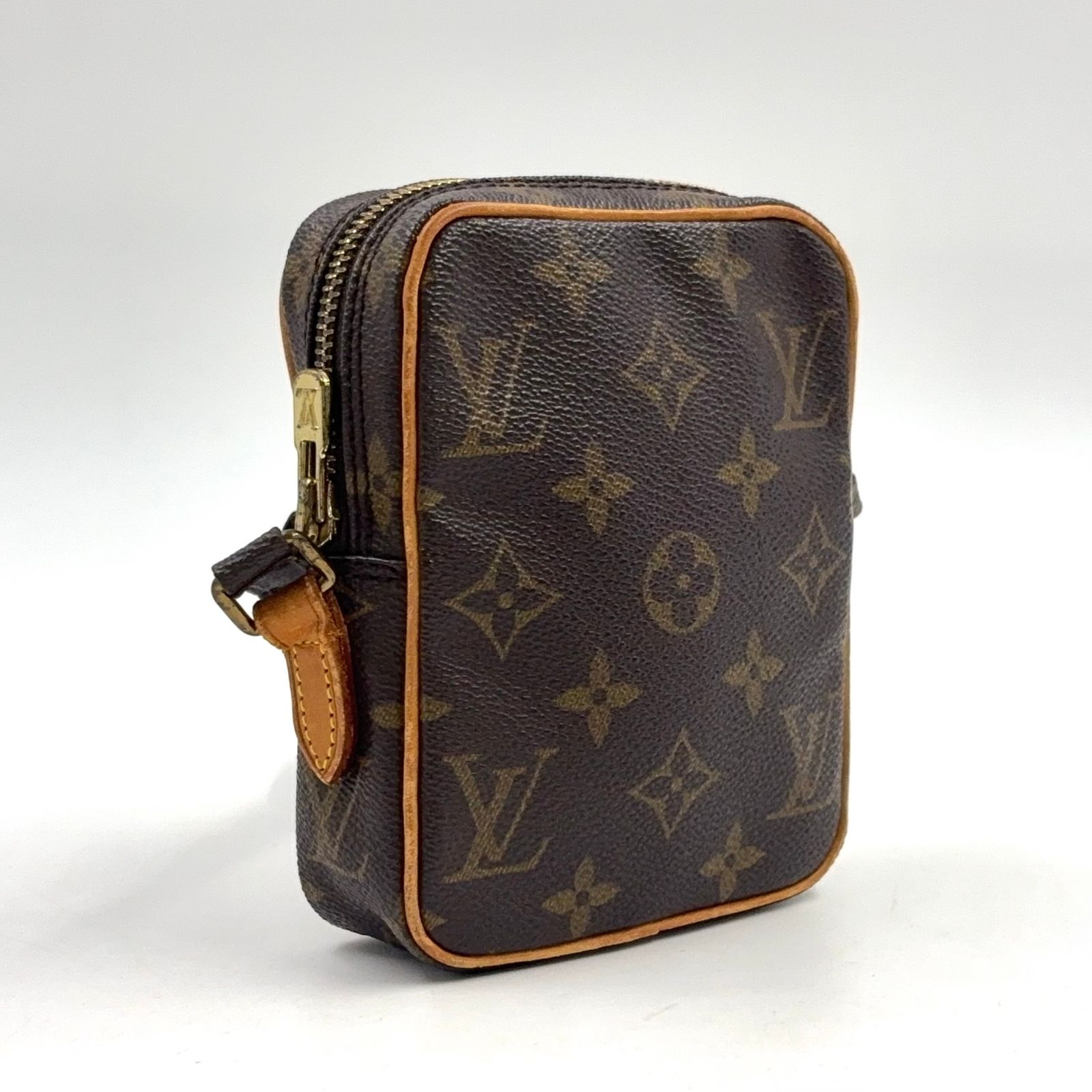 【新着】LOUIS VUITTON ミニダヌーブ モノグラム モノグラム レザー、PVC ブラウン、ライトブラウン ショルダーバッグ ゴールド M45268