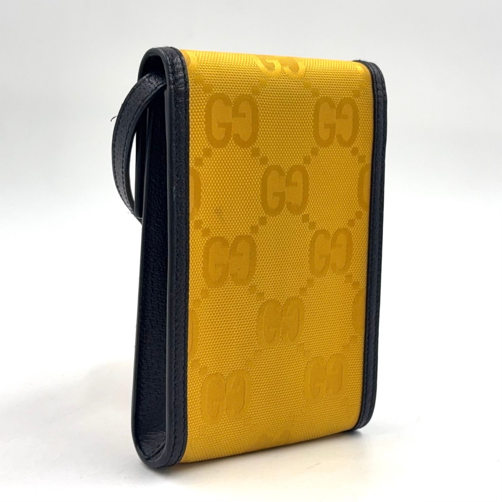 新着】GUCCI オフザグリッド レザー、ナイロン イエロー、ブラック