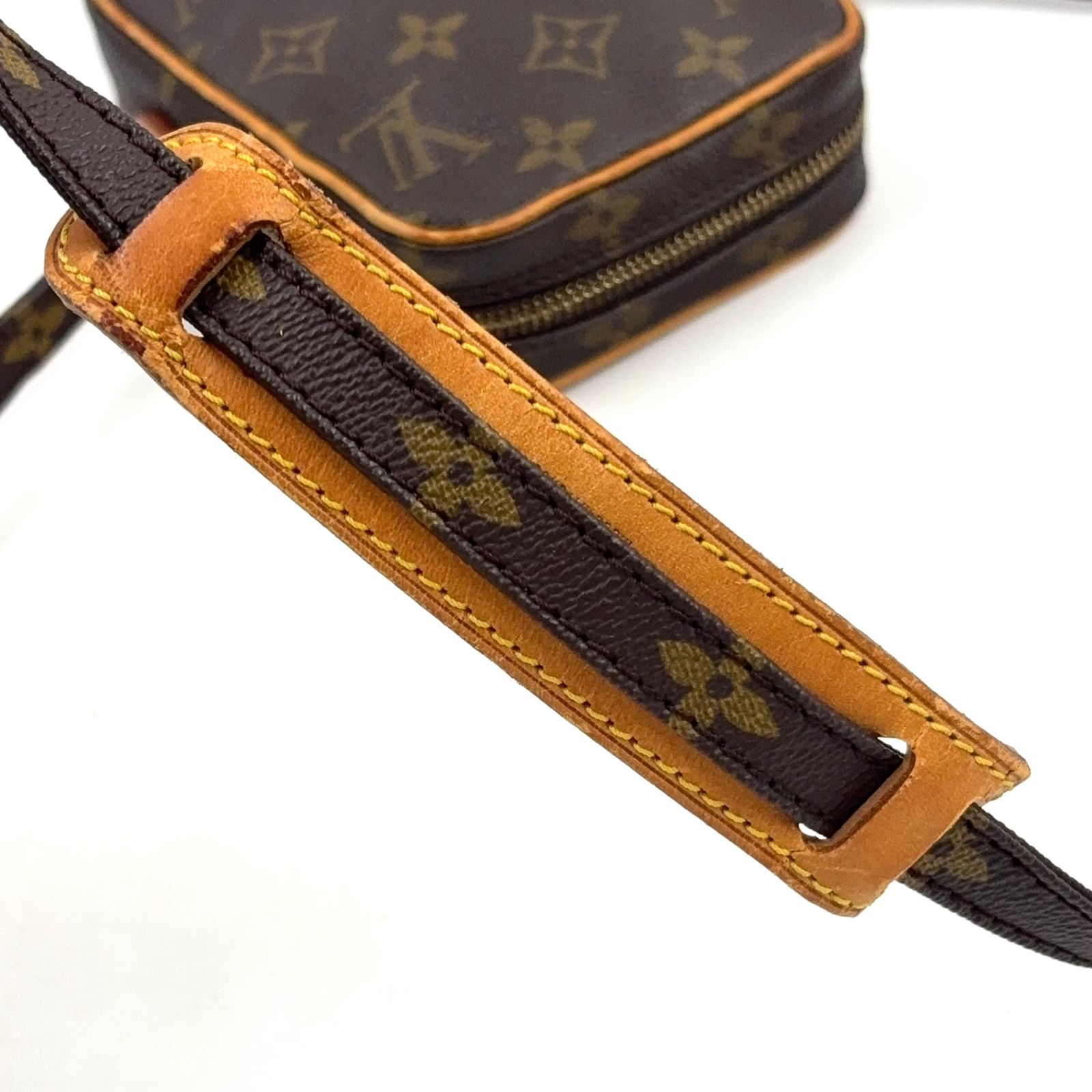 【新着】LOUIS VUITTON ミニダヌーブ モノグラム モノグラム レザー、PVC ブラウン、ライトブラウン ショルダーバッグ ゴールド M45268