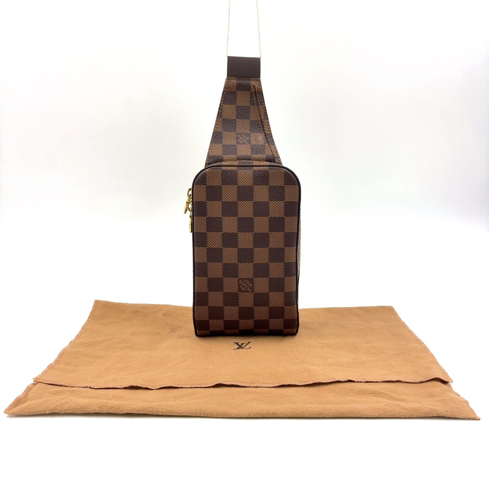 新着】LOUIS VUITTON ジェロニモス ダミエ レザー、PVC ブラウン