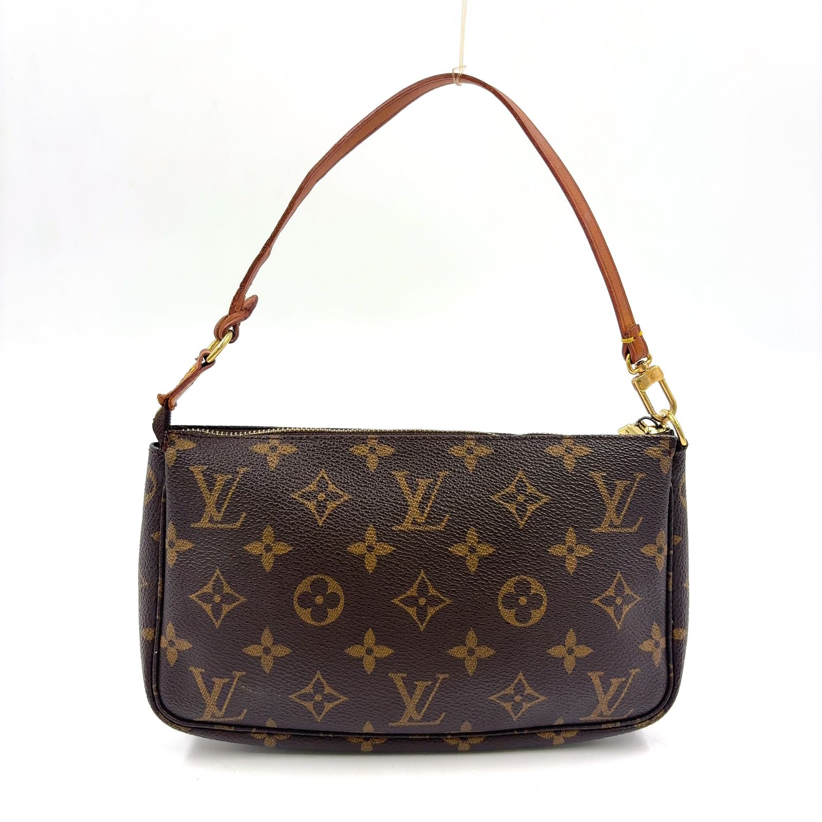 【新着】LOUIS VUITTON ポシェットアクセソワール モノグラム モノグラム レザー、PVC ブラウン、ライトブラウン ハンドバッグ ゴールド M51980