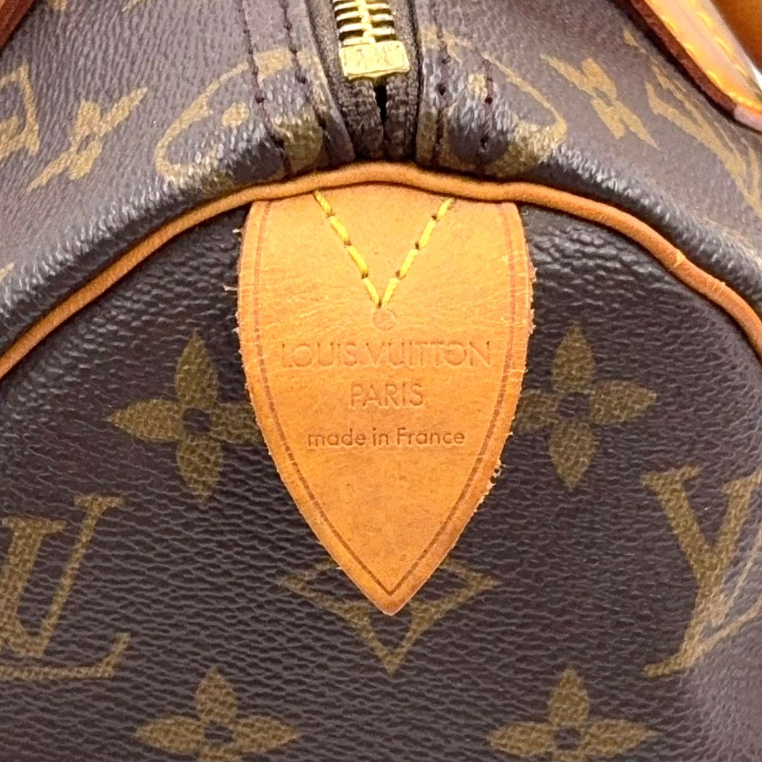 【新着】LOUIS VUITTON スピーディ25 旧型 モノグラム モノグラム レザー、PVC ブラウン、ライトブラウン ハンドバッグ ゴールド M41528