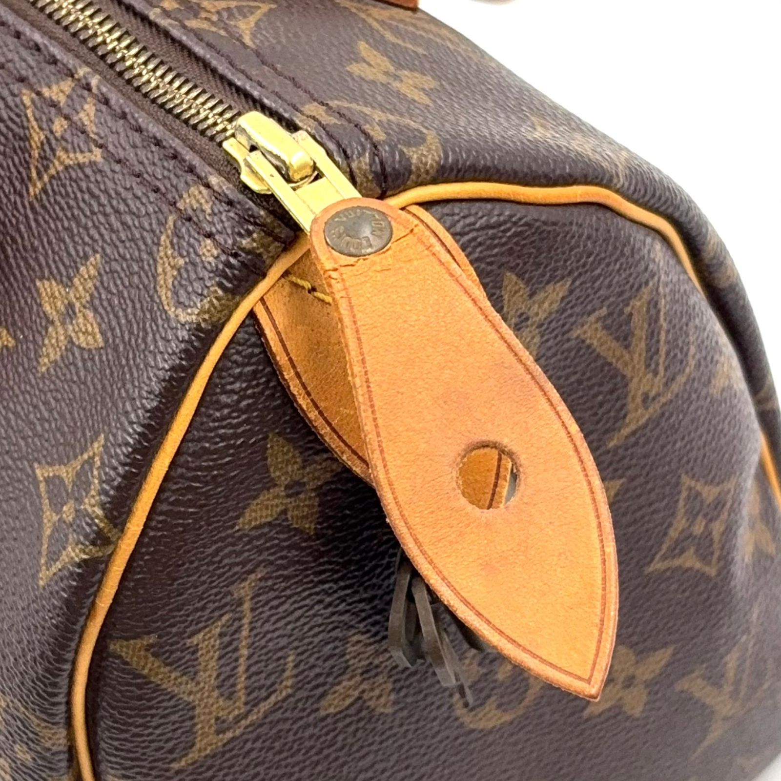 【新着】LOUIS VUITTON スピーディ25 旧型 モノグラム モノグラム レザー、PVC ブラウン、ライトブラウン ハンドバッグ ゴールド M41528