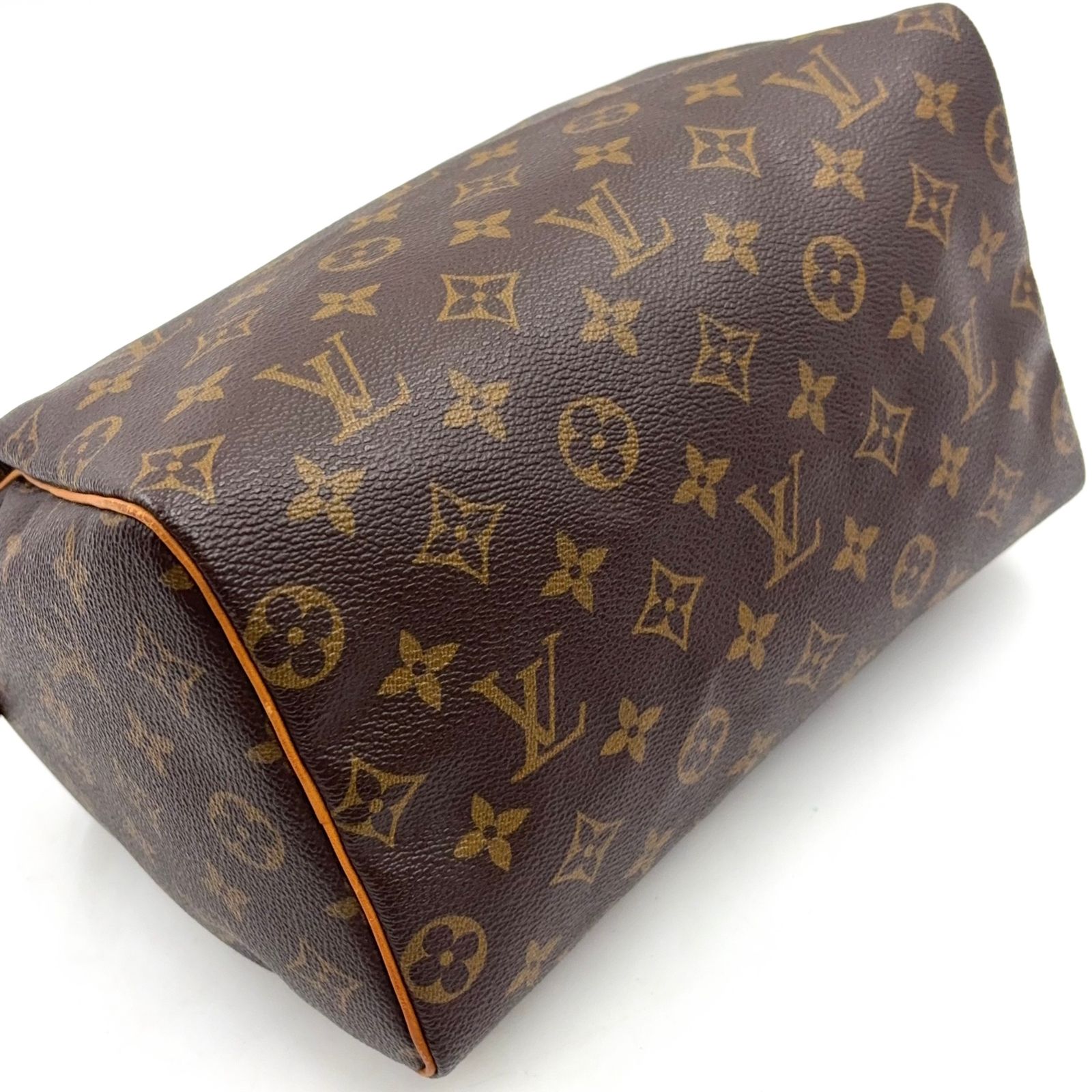 【新着】LOUIS VUITTON スピーディ25 旧型 モノグラム モノグラム レザー、PVC ブラウン、ライトブラウン ハンドバッグ ゴールド M41528