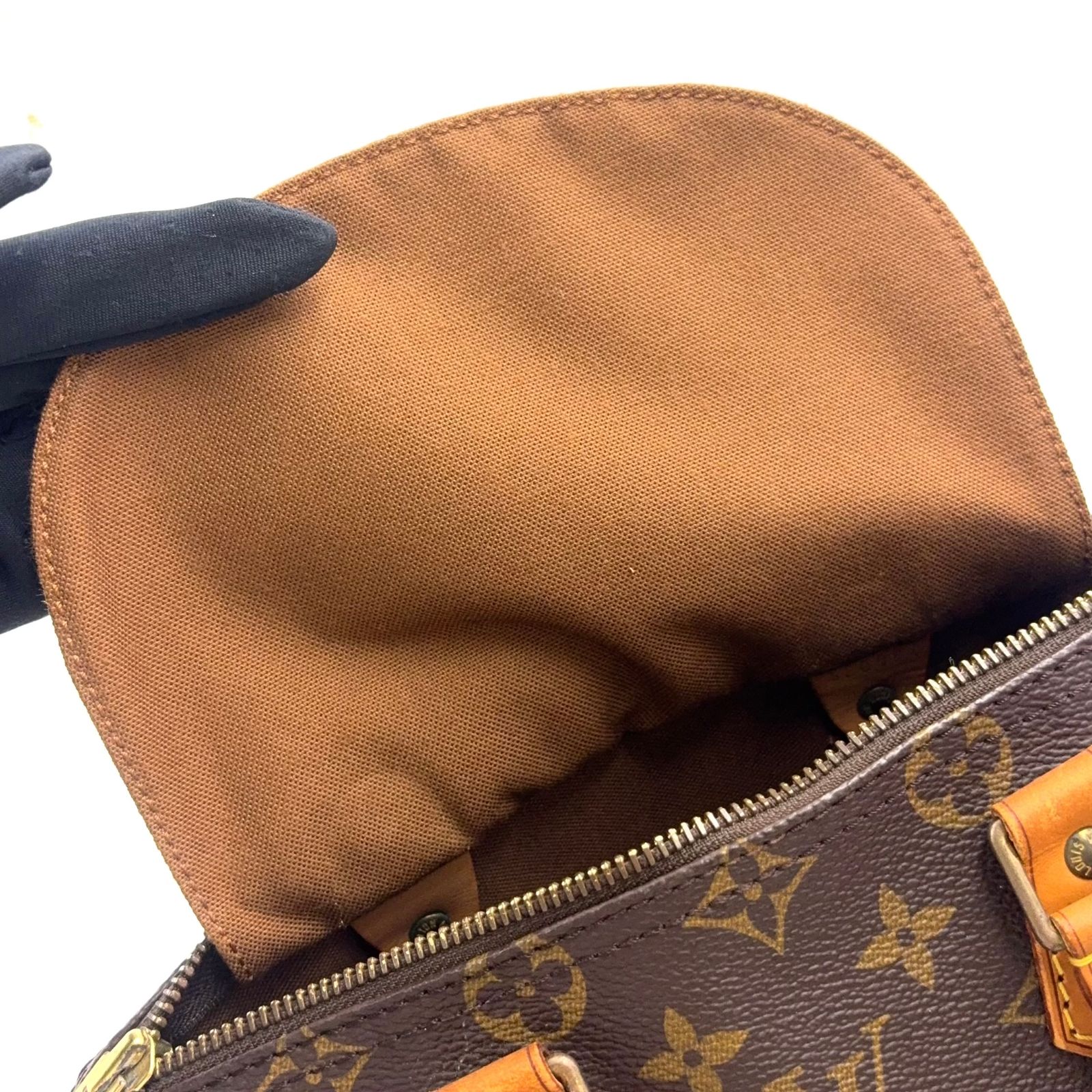 【新着】LOUIS VUITTON スピーディ25 旧型 モノグラム モノグラム レザー、PVC ブラウン、ライトブラウン ハンドバッグ ゴールド M41528