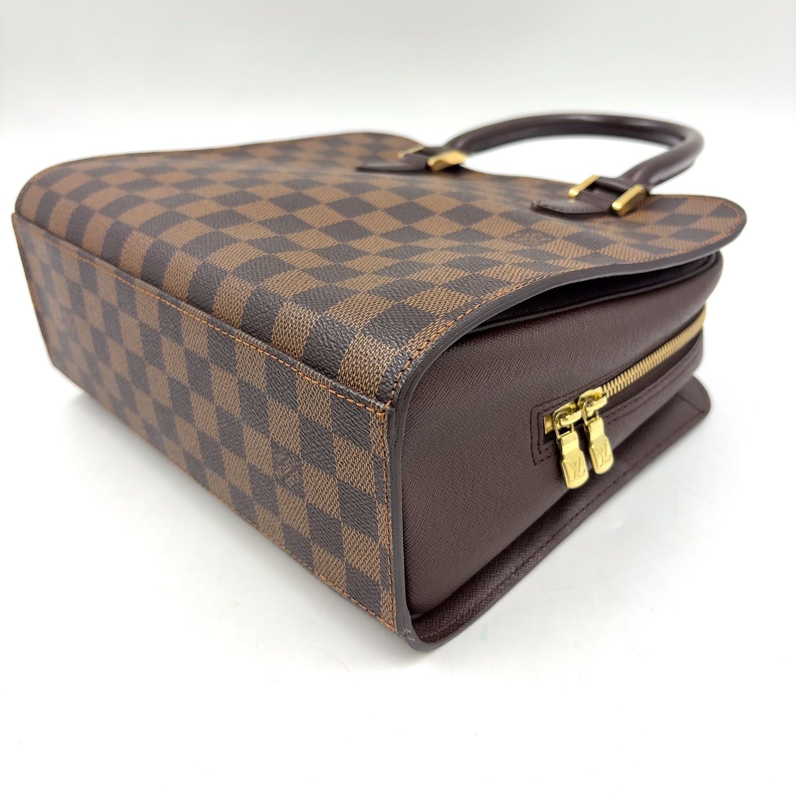 新着】LOUIS VUITTON トリアナ ダミエエベヌ ダミエエベヌ レザー、PVC